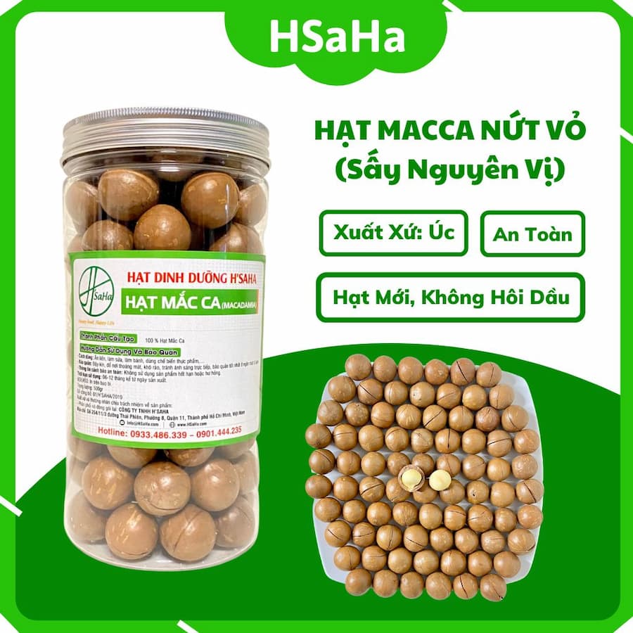 Hạt mắc ca nứt vỏ HSaHa Hạt mắc ca nứt vỏ HSaHa