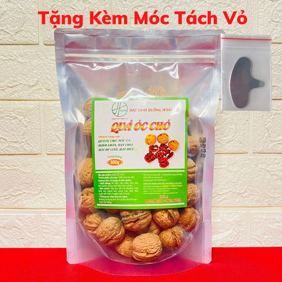 Óc Chó Đỏ Nguyên Vỏ Mỹ HSaHa hạt óc chó đỏ nguyên vỏ 500g